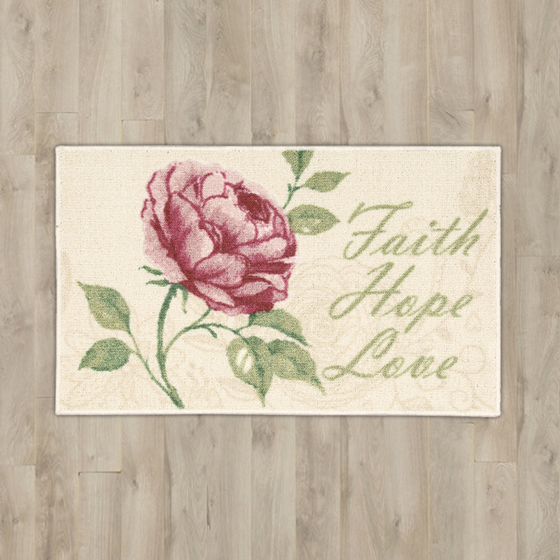 Daejha Non-Slip Floral Indoor Doormat
