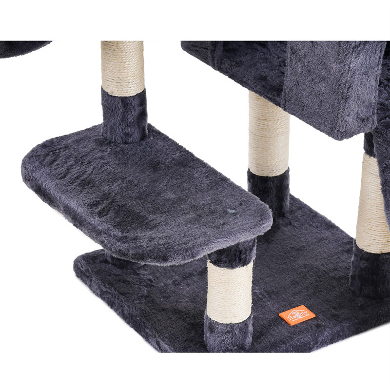 Arbre à chat Evalena, H 49,61 po x l 15,75 po x L 17,72 po, Gris foncé