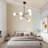 Surjit 6 - Light Modern Sputnik Sphere Chandelier With 4.7in Milky White Glass Shade-352245071