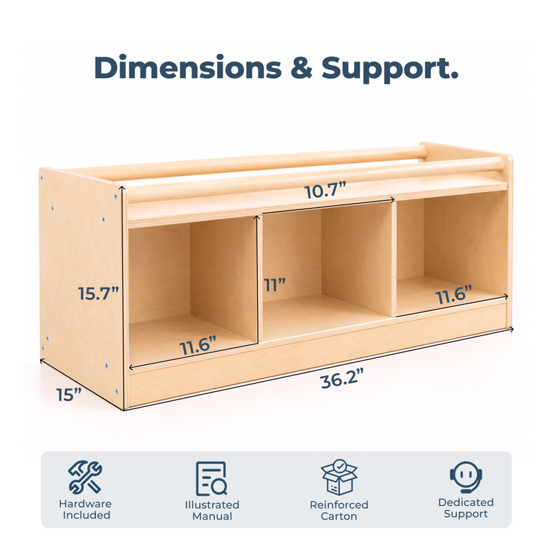 Étagère de rangement avec miroir Guidewill® Montessori