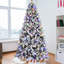 Arbre de Noël enneigé 8 pi avec 470L lumières DEL colorées et boule G45-736746813