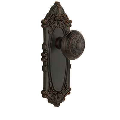 Plaque d'intimité victorienne Grandeur Grande avec bouton de porte Windsor