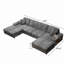 Canapé convertible en forme de U-117582060