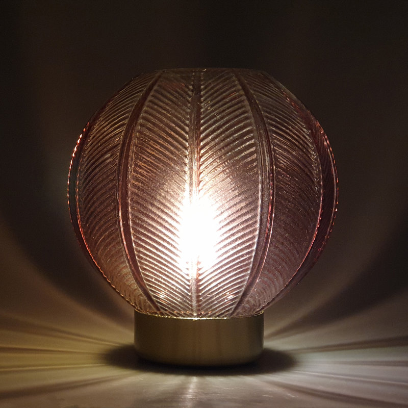 Carroll Globe Lamp, Dark Red