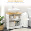 Armoire de rangement pour salle de bain avec tiroirs, portes doubles et tablette réglable Space