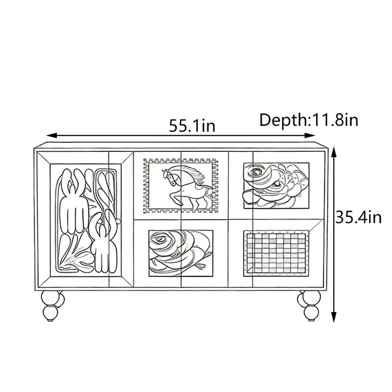 Armoire d'entrée en bois massif rétro français