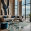 Tapis gris lavable à la machine-1748594020