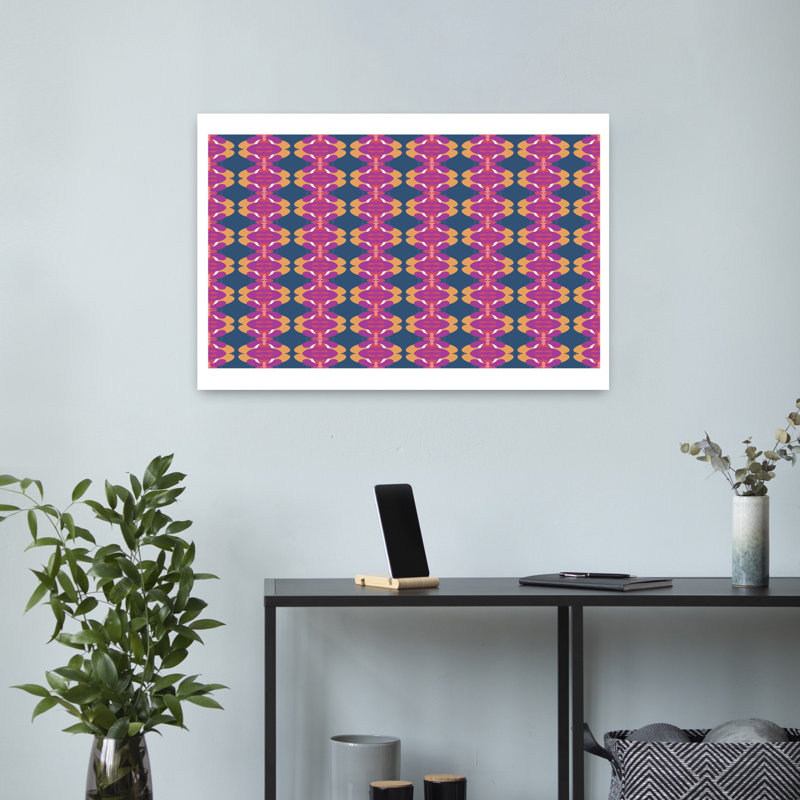 Art contemporain, art moderne géométrique audacieux, H 16 po x l 24 po