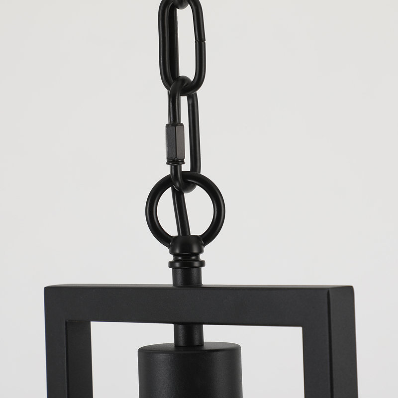 Luminaire suspendu en acrylique Black Water Ripple pour îlot de cuisine 1 lumière, Noir mat, Acrylique