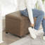 Repose-pieds 24 po en similicuir avec rangement-469149732
