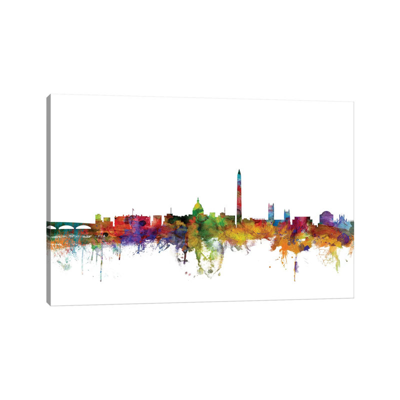 Washington, DC Skyline by Michael Tompsett - Wrapped Canvas Gallery-Wrapped Canvas Giclée, 30.48 cm H x 45.72 cm W
