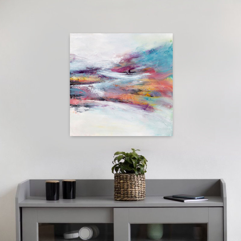 «Intersecting Time Abstract», art contemporain, H 18 po x l 18 po