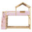 Lit superposé Playhouse avec escalier, bande à DEL à intensité variable et tablette de rangement-2104127070-2104127056