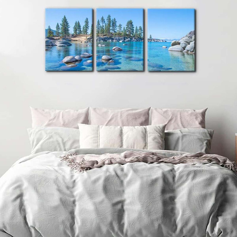 3 Piece Wrapped Canvas Print, 40 cm H x 90 cm W