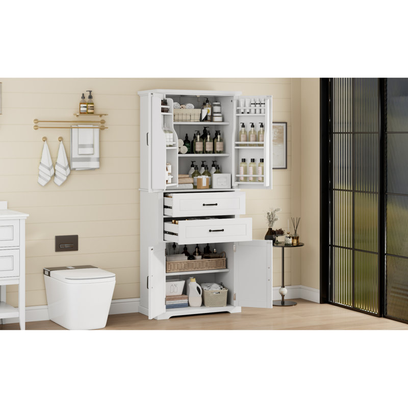 Armoire de rangement polyvalente en MDF de style moderne idéale pour la cuisine, la salle de bain et les espaces de vie