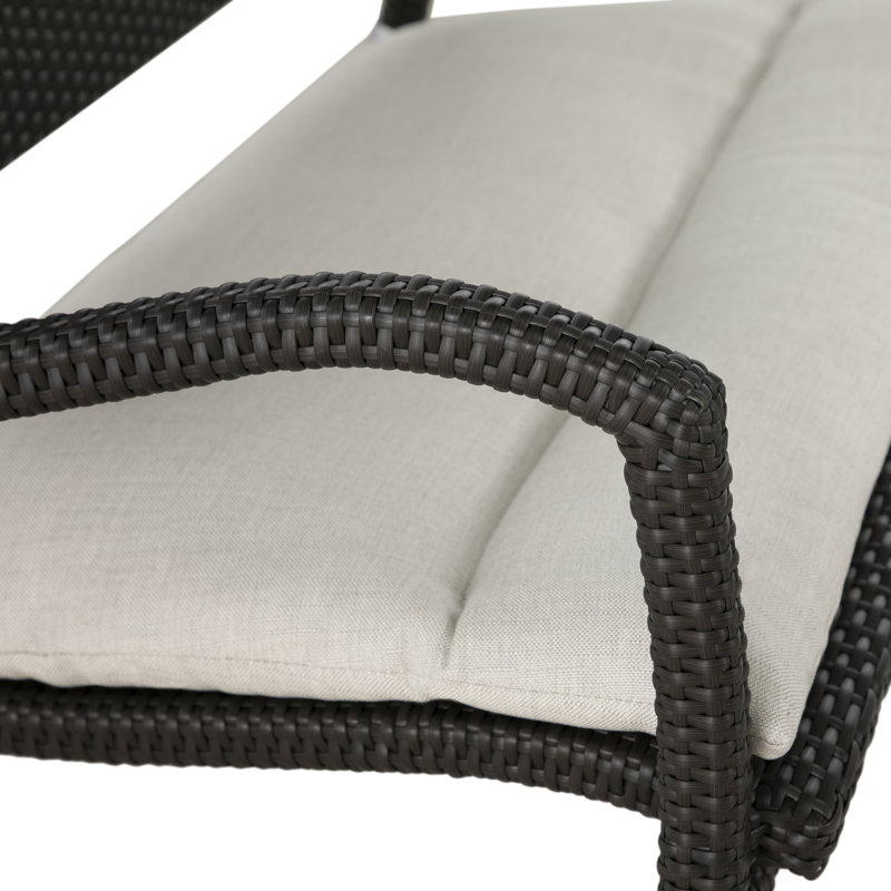 Skye Wicker Garden Bench, Skye #2 Black Walnut