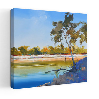 River Bank Abstract Contemporary Architecture Landscape Art