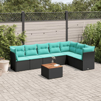 Ensemble de canapé de patio 8 pièces avec coussins pour l'extérieur