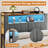 Full Bed Frame with 2-Tier Storage Headboard, Metal Platform Bed Frame with 2 Storage Drawers, Built in Charging Station & LED, Gray-584411240-584411242