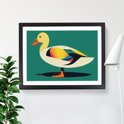 Dreamy Duck Abstract 1 Piece Single Picture Frame Wall Art