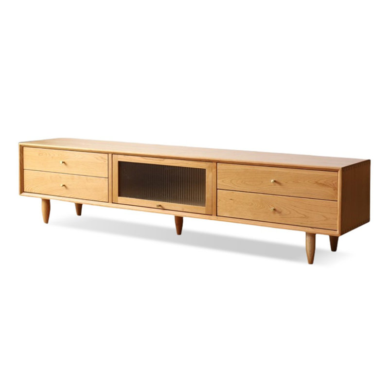 Meuble télé Modern Burlywood, H 17,72 po x L 82,68 po x l 13,78 po