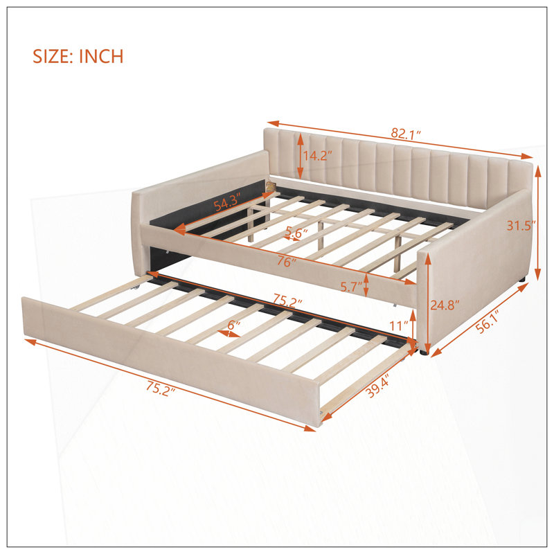 Bed For Bedroom, Beige