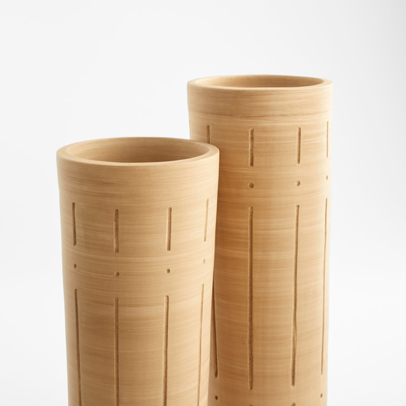 Madeira Handmade Ceramic / Porcelain Table Vase, 18" H x 8" W x 8" D