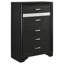 Commode de chambre à coucher à 6 tiroirs SantaAna - noir-1831104590