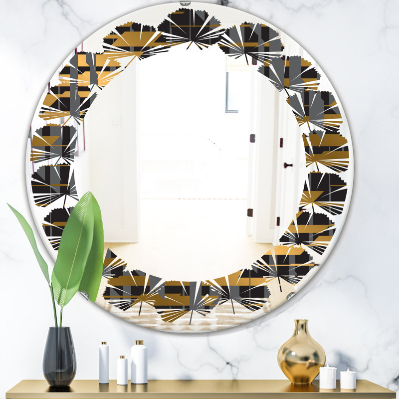Miroir mural Leaves Checke, H 31,5 po x l po