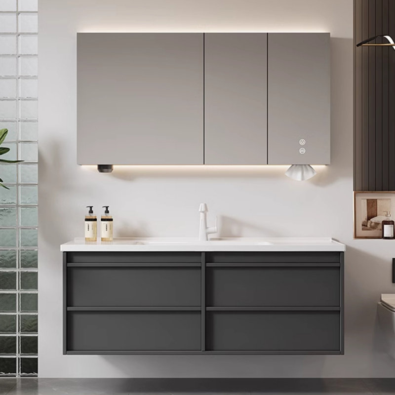 Simple Nordic style bathroom cabinet