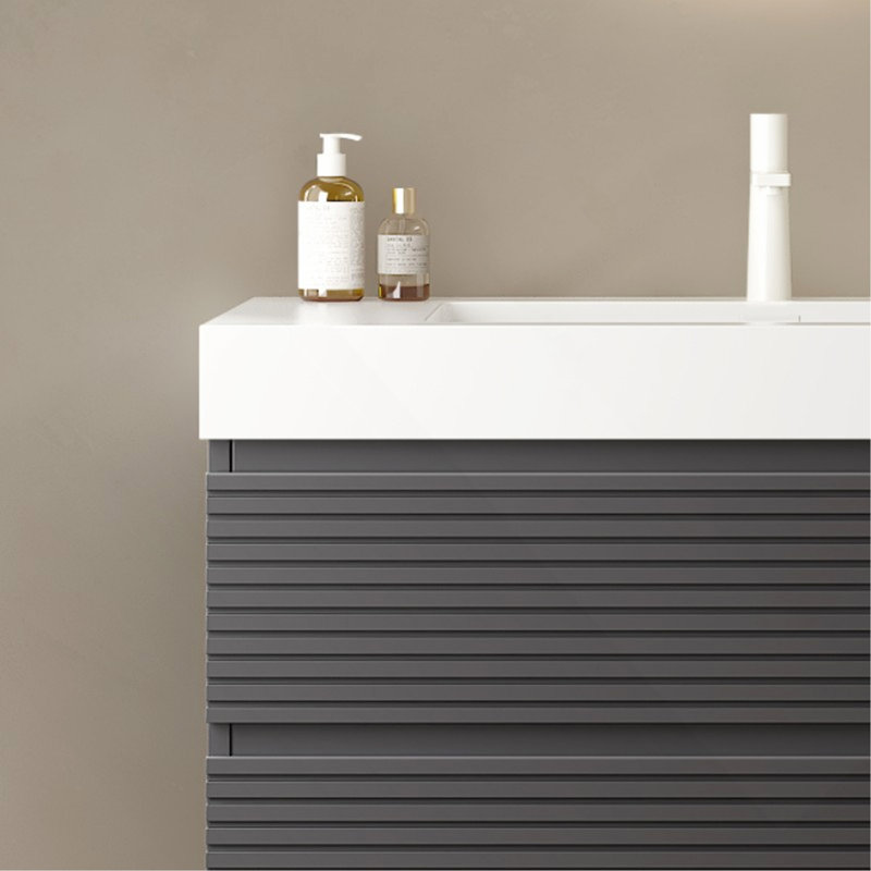 Lavabo encastré rectangulaire 36 "sans bonde ni robinet