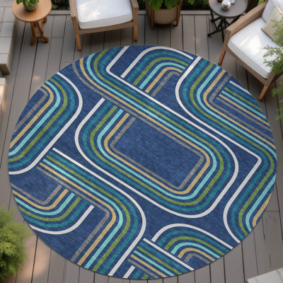 Tapis géométrique intérieur / extérieur lavable à la machine Chantille ACN2535