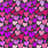 Seamless Pattern With Simple Pink And Purple Hearts by Punnarong - Wrapped Canvas Print-1664948861
