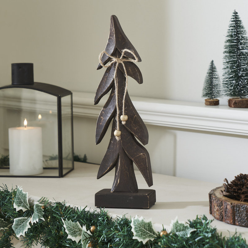 Arbre en bois foncé Festive Boughs, H 14 po x l 4 po x P 2 po