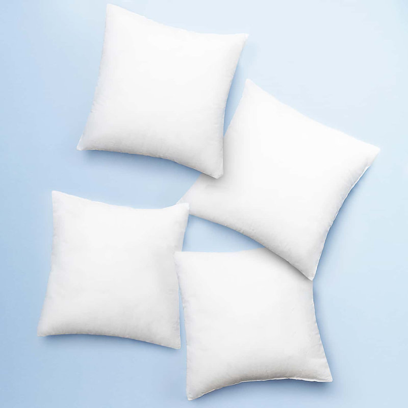 Reversible Throw Pillow Insert, 24" x 24", 4 Pieces