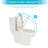 Ceramic Toilet With Siphon Flush System - Quiet And Efficient Flushing Technology Dual Powerful Performance, Reduces Maintenance