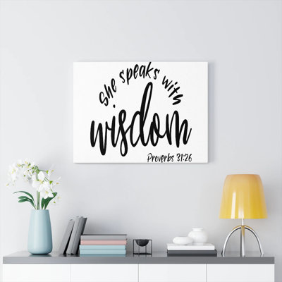 Speaks With Wisdom - Wrapped Canvas Print