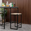 Set Of 2 Backless Bar Stools For Kitchen Counter Paper Rope Woven Dining Chairs For Home & Kitchen (Paper Rope Backless)