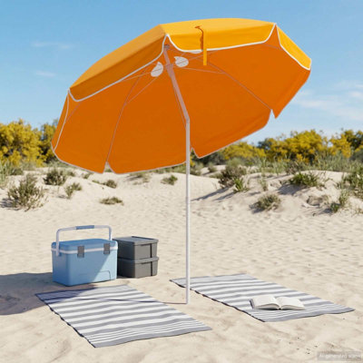 Outdoor Parasol with Steel Pole Outdoor Umbrella Canopy Sun Shelter