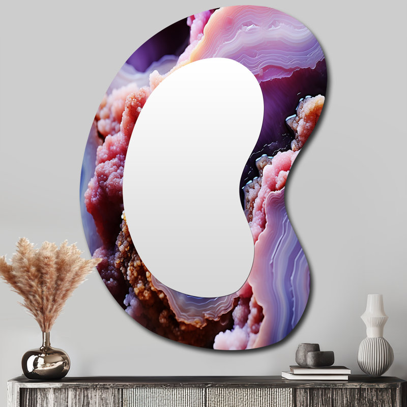 Geode Mauve améthyste Abysse, 39 po x 28 po
