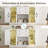 47" Buffet Cabinet With Storage,Large Sideboard Buffet With Drawers And Adjustable Shelves, Rustic Coffee Bar Cabinet For Kitchen, White-1352790895