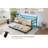 Twin Daybed With Trundle, Day Bed With Charging Station & LED Lights-1992799273