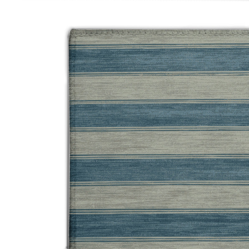 Tapis intérieur / extérieur brun HorizontalStripes, Rectangulaire 2 pi x 3 pi