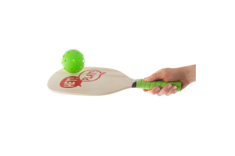 pickleball paddle and ball