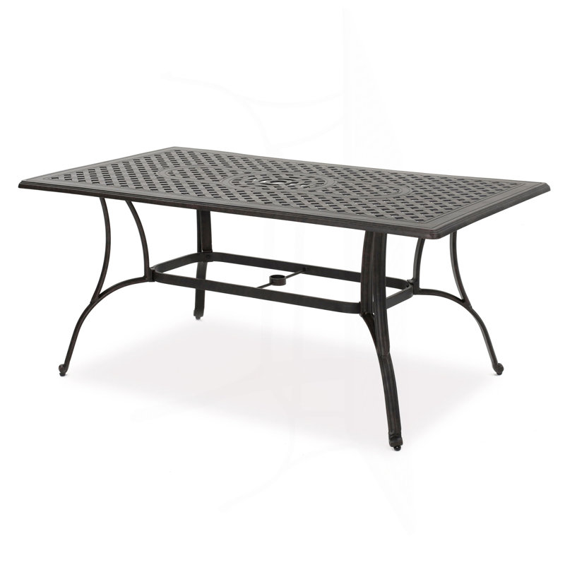 Outdoor Cast Aluminum Rectangular Dining Table