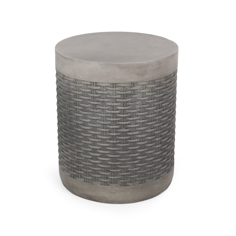 Outdoor Lightweight End Table Round Outdoor Side Table