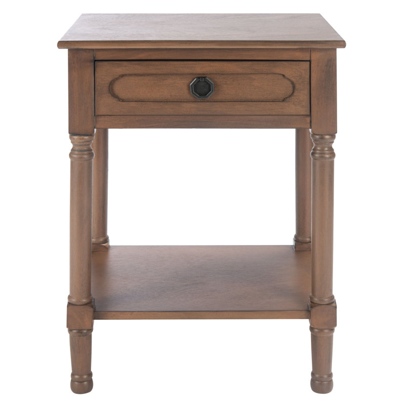 Pagel End Table with Storage, Brown