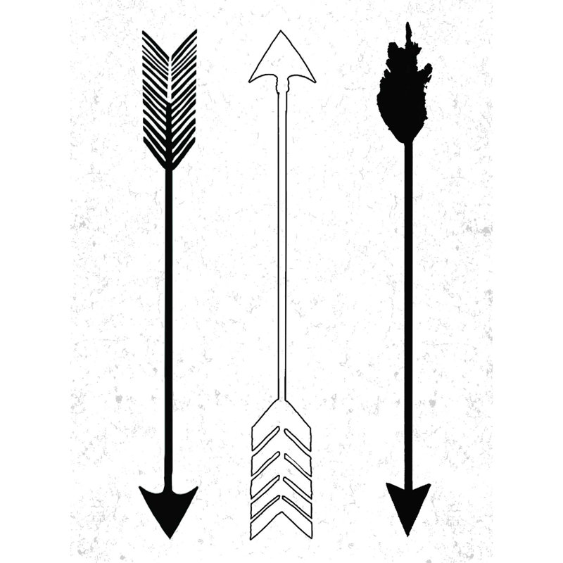 " Black Arrows " Painting Print, 16" H x 12" W