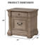 Mobilier de chambre transitionnel français et anglais à queue d'aronde avec tiroir et table de chevet