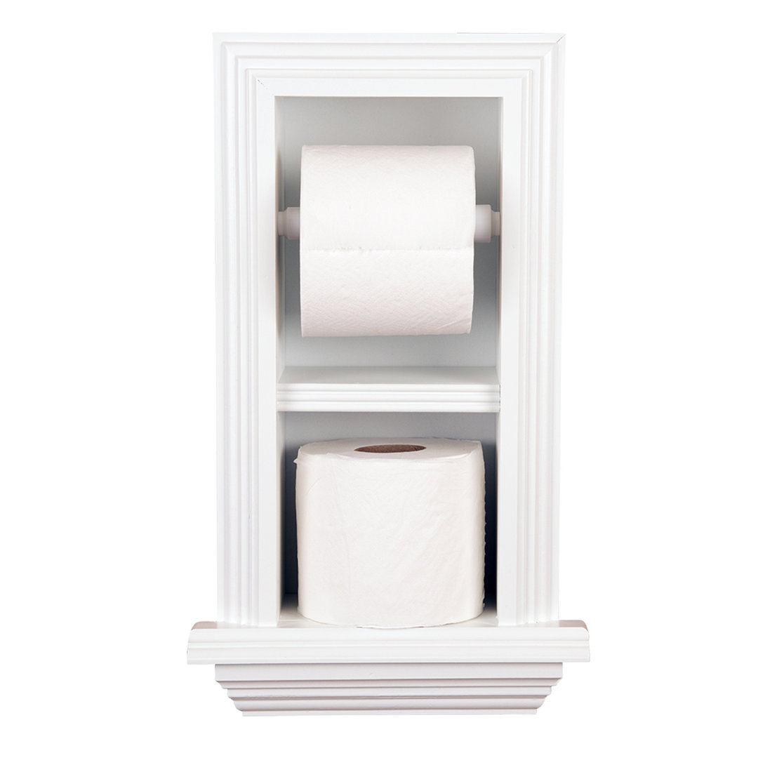 Butler Double Recessed Toilet Paper Holder Timber Tree Cabinets 